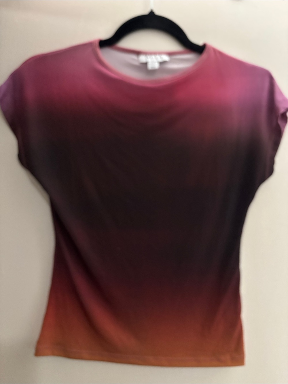 Topshop Ombre Short-Sleeve Tee in Pink, Brown and Orange